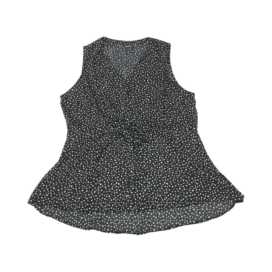 Top Sleeveless By Torrid In Black & White, Size:L