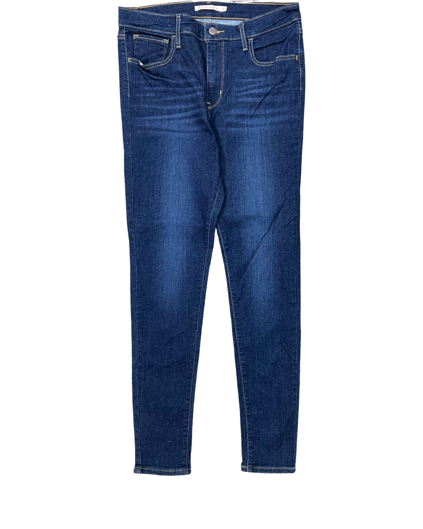 Jeans Skinny By Levis In Blue Denim, Size:12