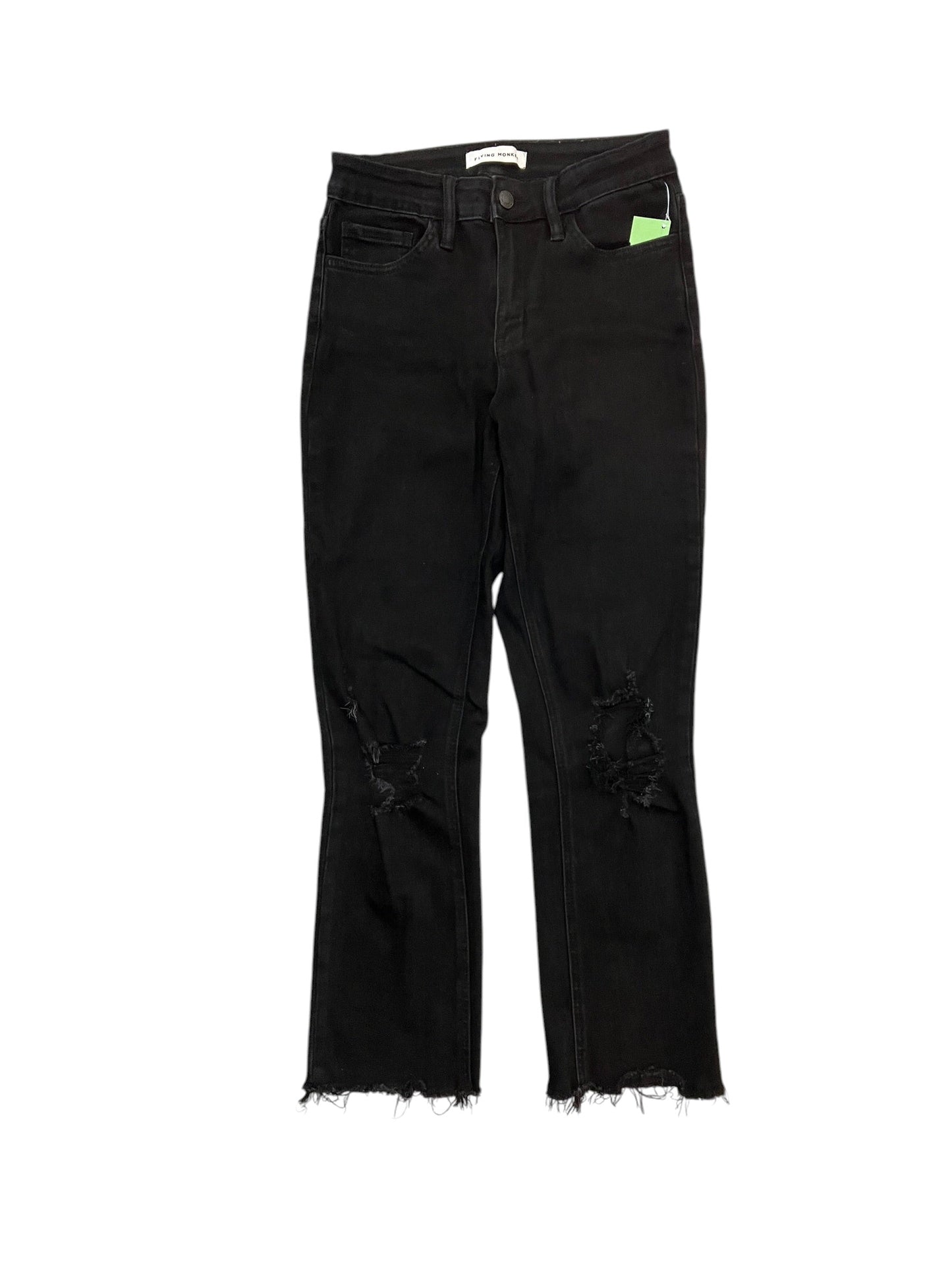 Jeans Boot Cut By Flying Monkey In Black Denim, Size:2