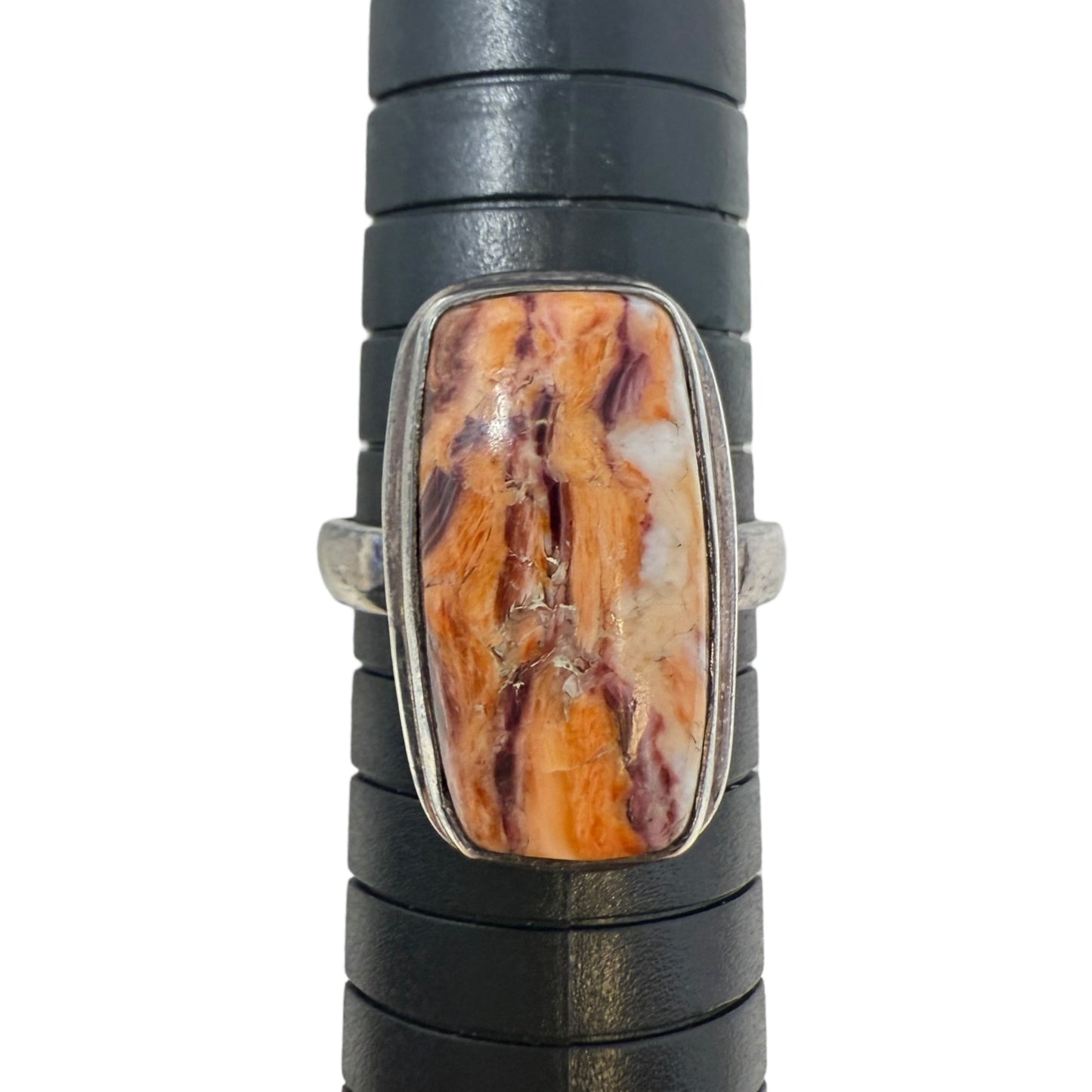 Sterling Silver & Agate Statement Ring, Size: 9
