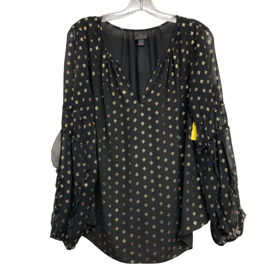 Top Ls By Worthington In Black & Gold, Size:Xl