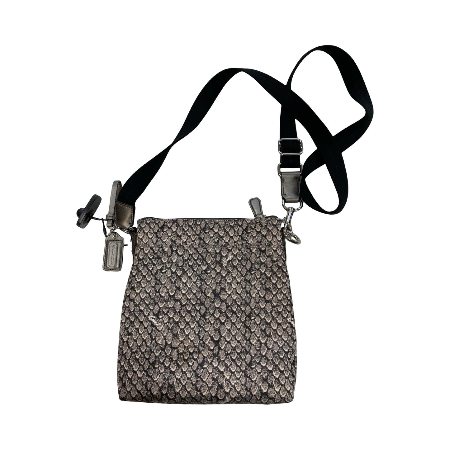Handbag Designer By Coach In Snakeskin Print, Size:Small