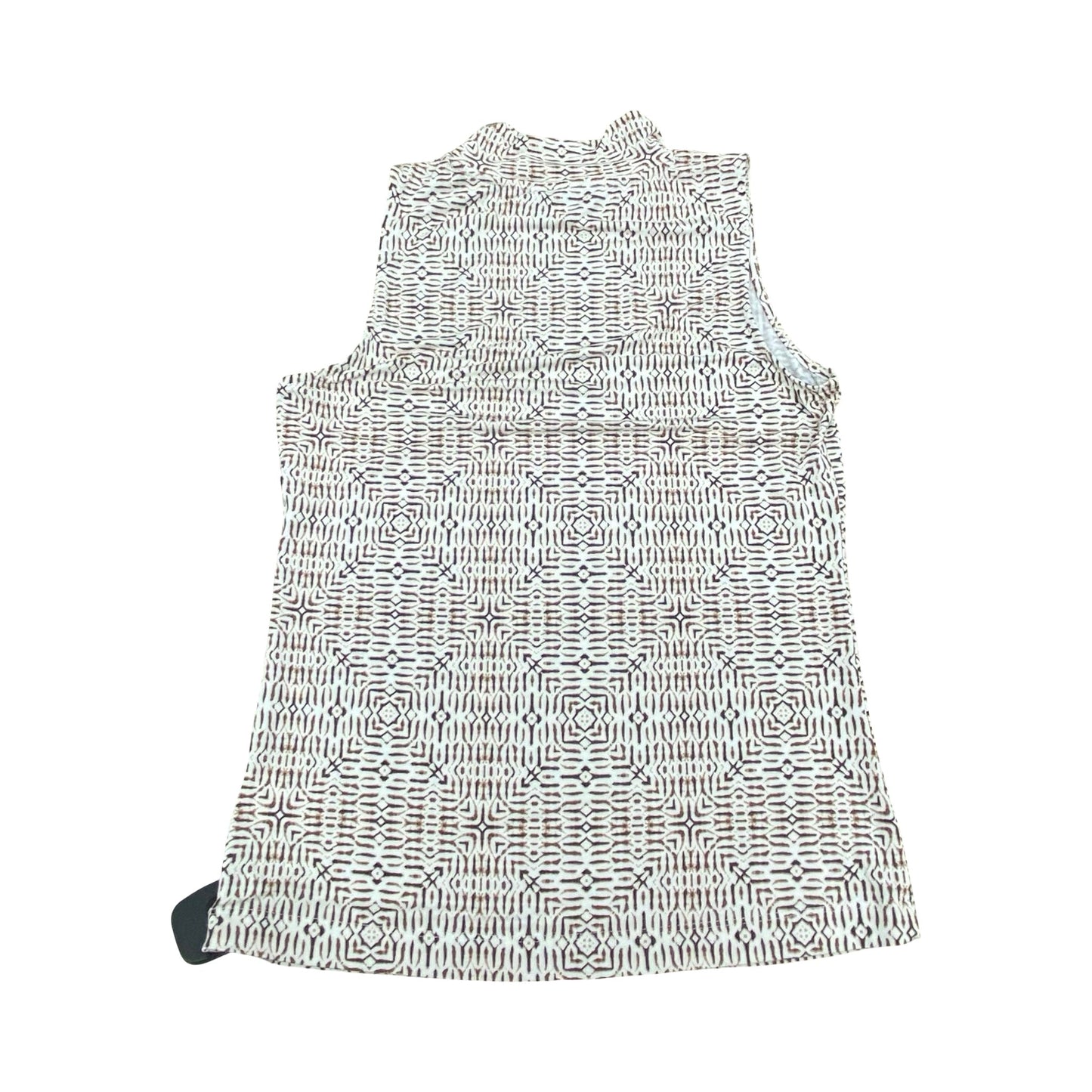 Top Sleeveless By Evereve In Brown & White, Size:S