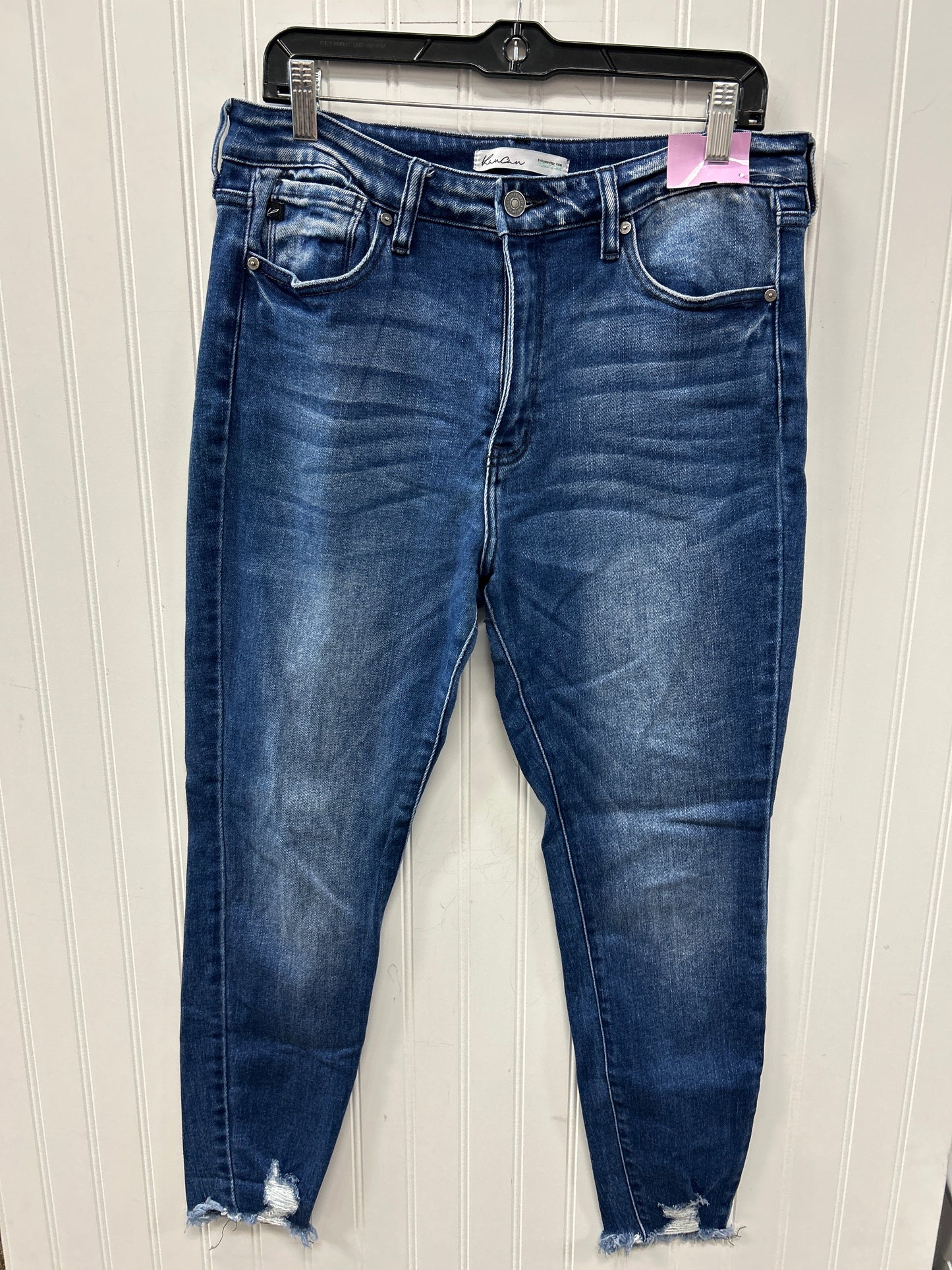 Jeans Skinny By Kancan In Blue Denim, Size:8