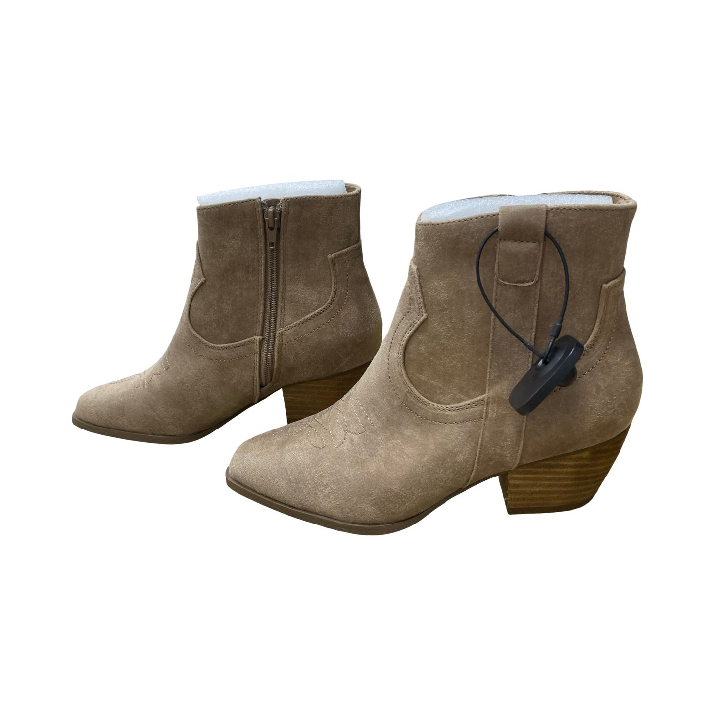 Boots Ankle Heels By Cushionaire In Brown, Size:8