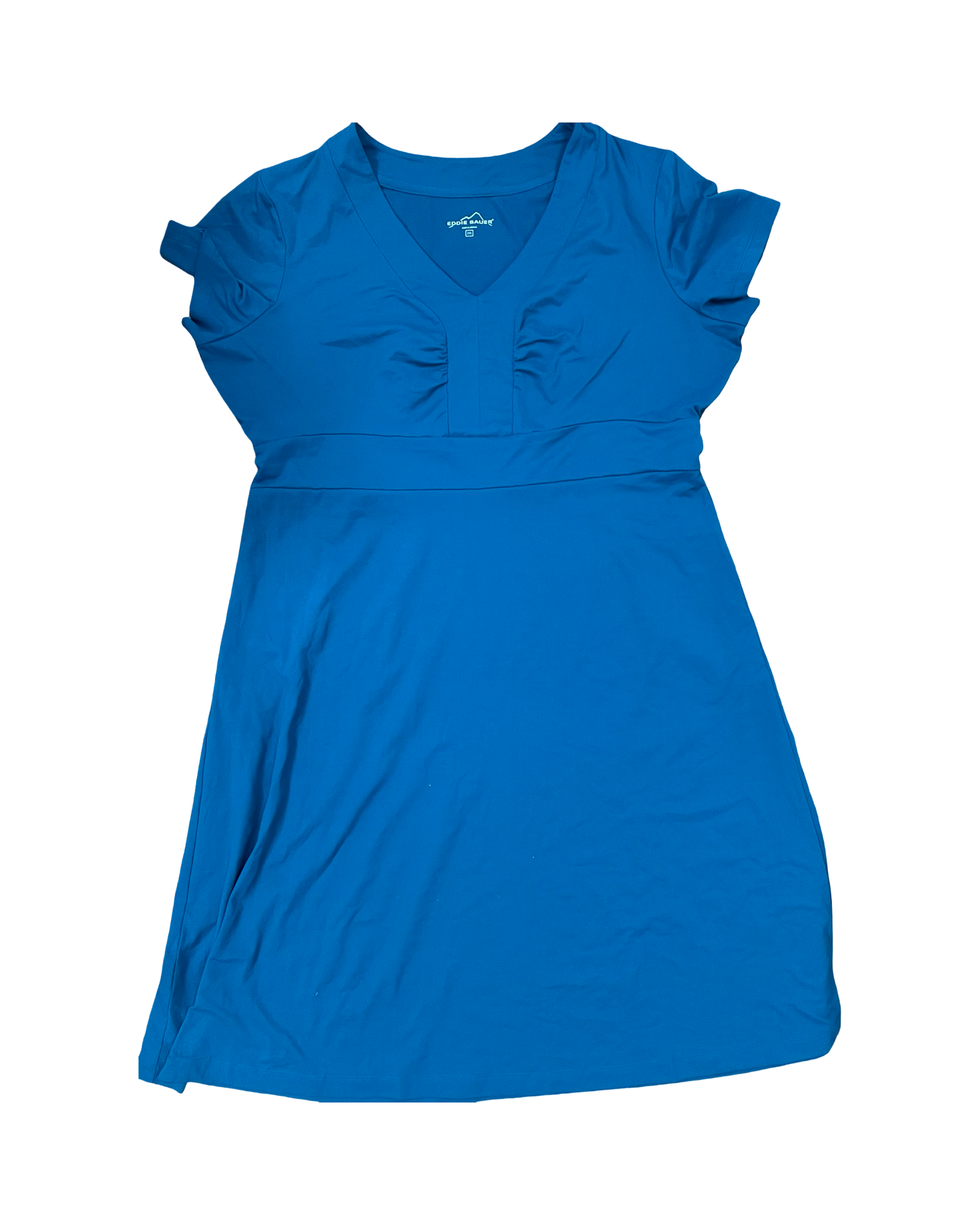 Dress Casual Midi By Eddie Bauer In Teal, Size:2X