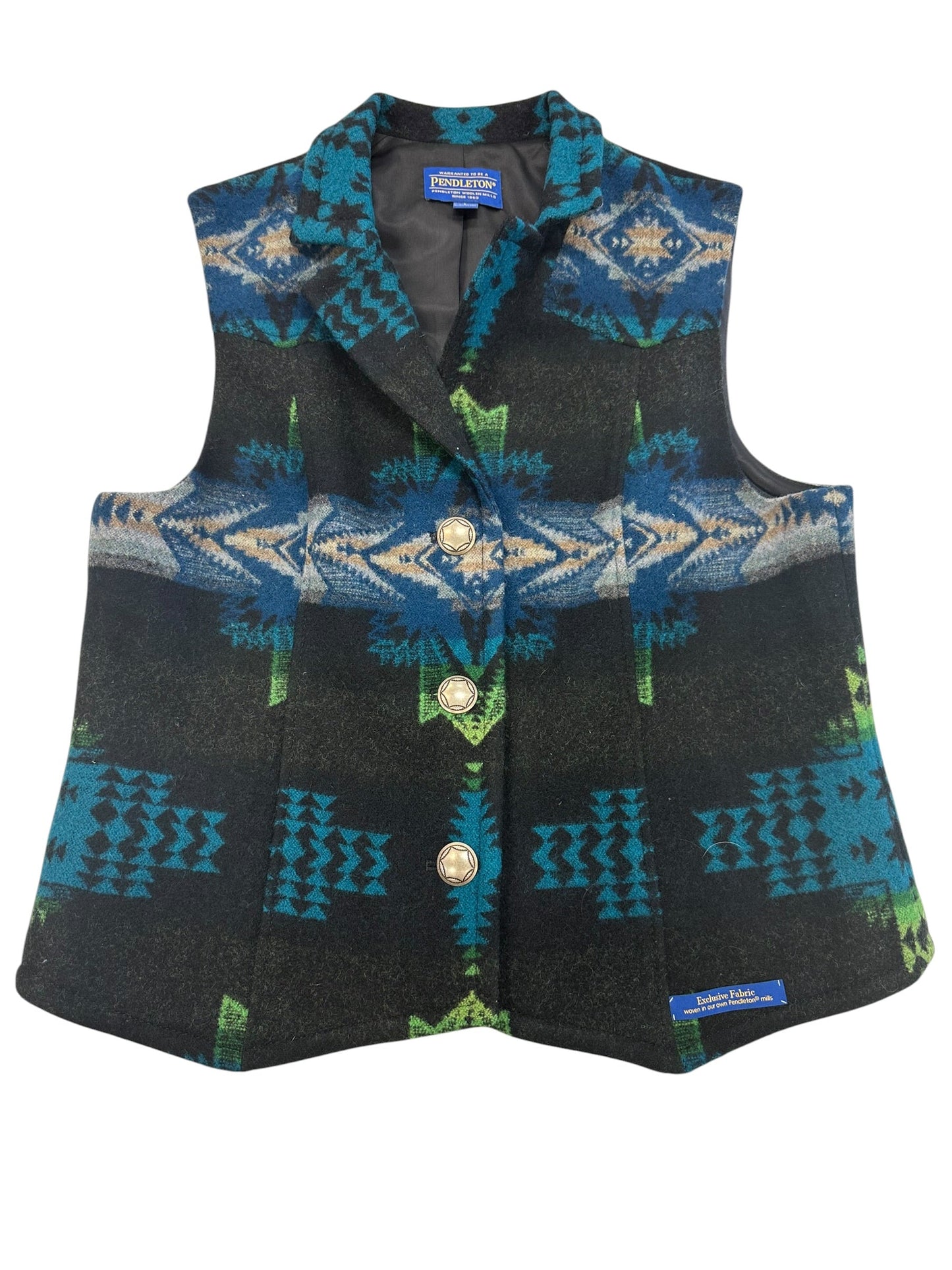 Vest Fleece By Pendleton In Black & Blue, Size:L
