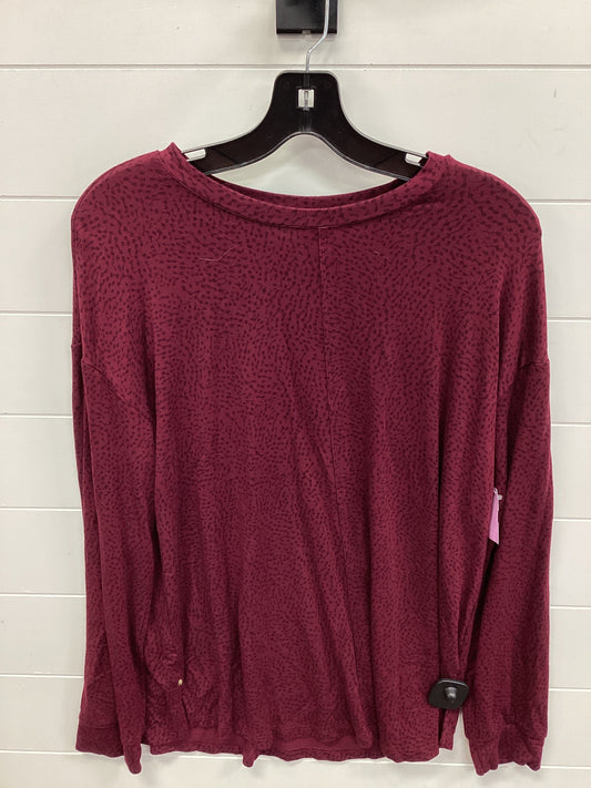 Top Ls By Liz Claiborne In Maroon, Size:L
