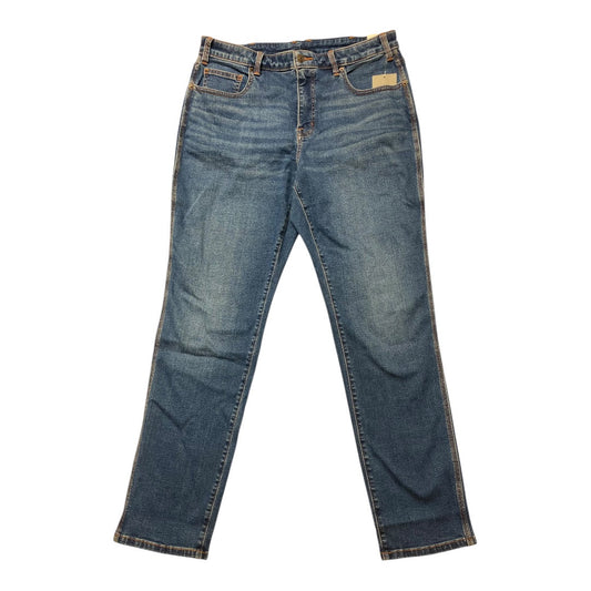 Jeans Straight By Duluth Trading In Blue Denim, Size:14