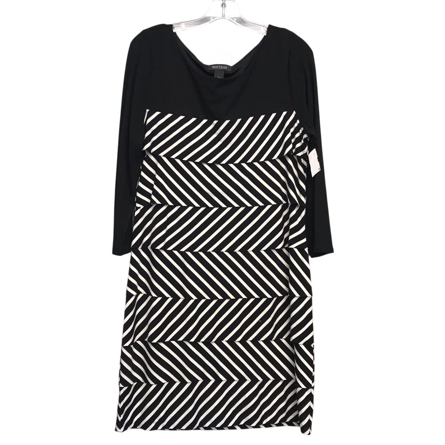 Dress Work By White House Black Market In Black & White, Size:L