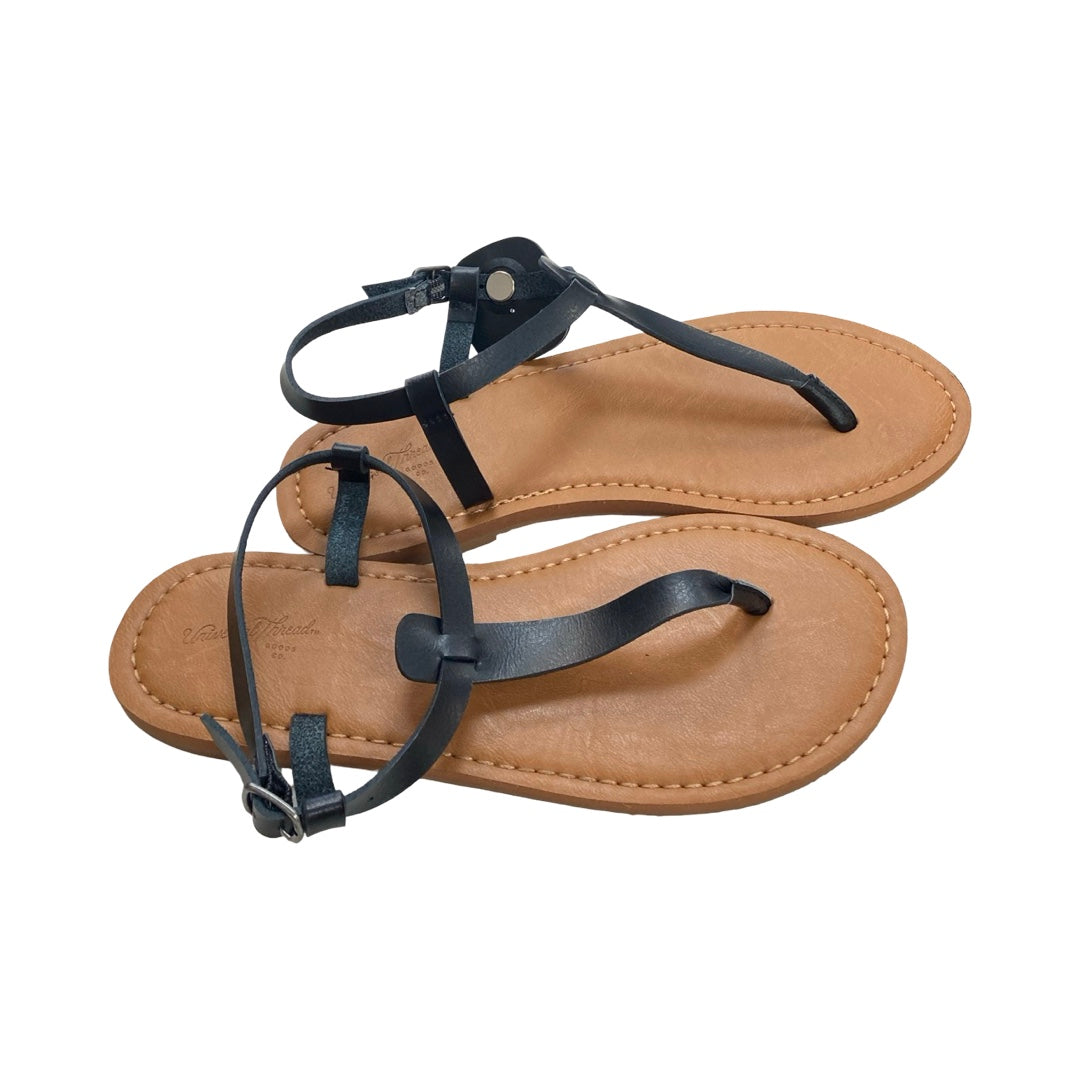 Sandals Flats By Universal Thread In Black & Brown, Size:7
