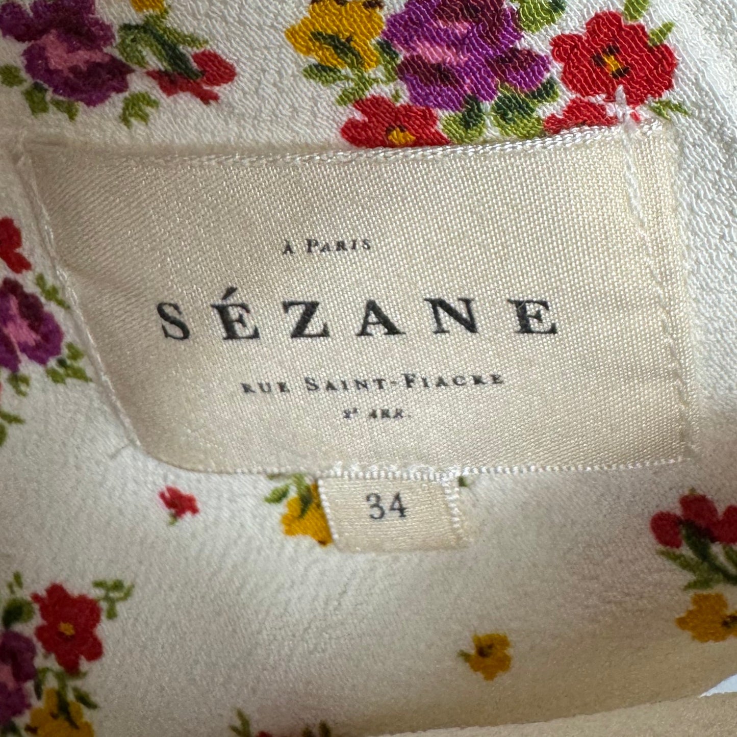 Lara Sleeveless Blouse By Sezane In Floral Print, Size: 4 (34)