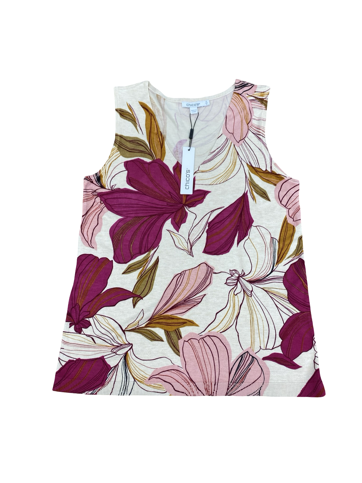 Top Sleeveless By Chicos In Multi, Size:S
