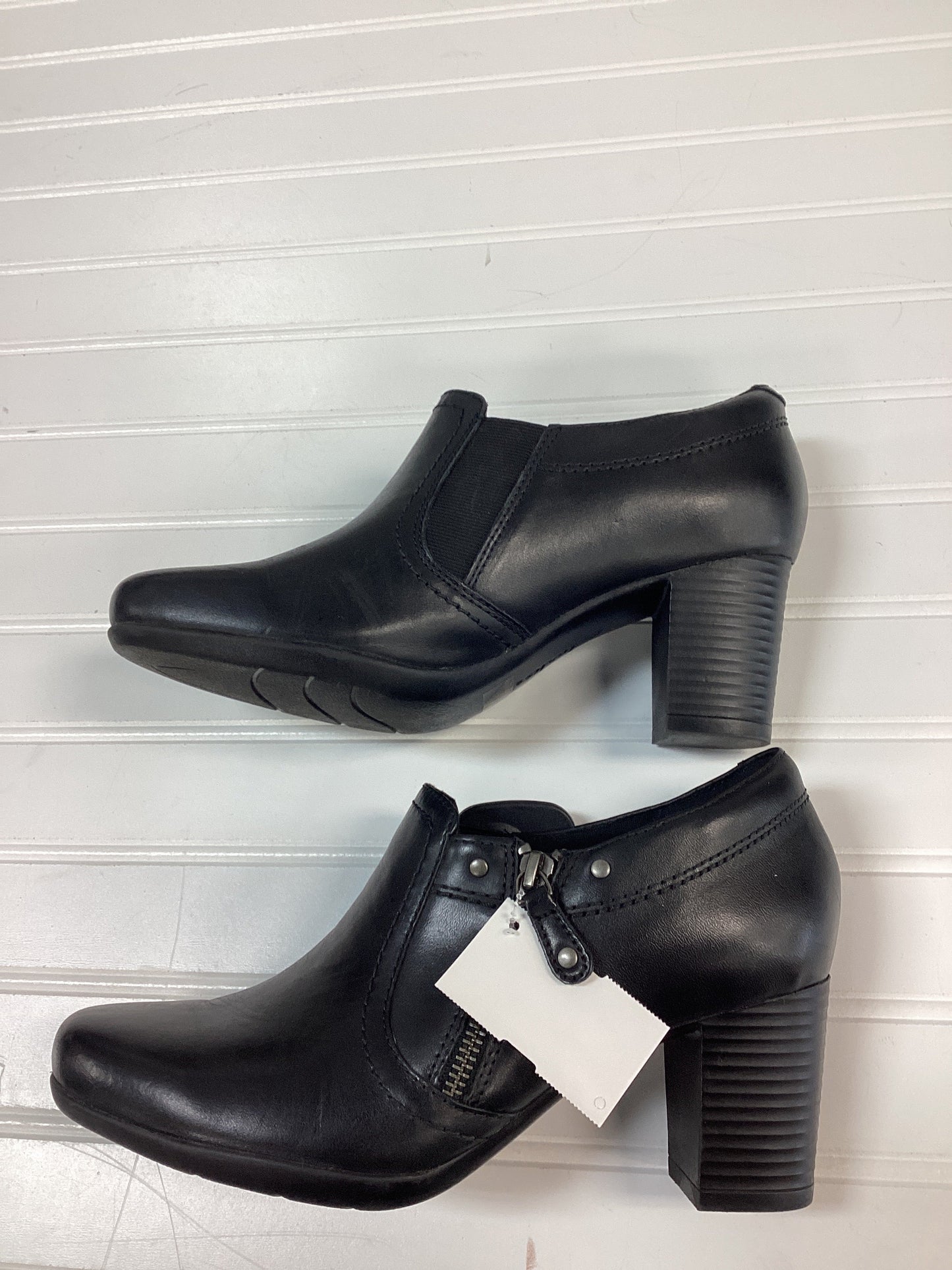 Shoes Heels Block By Clarks In Black, Size:9.5