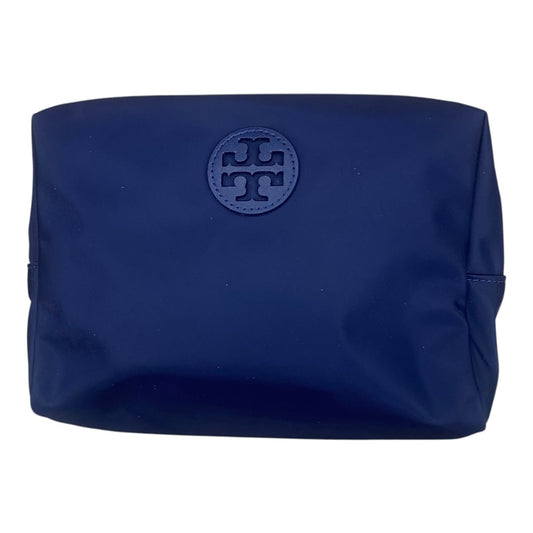 Makeup Bag Designer By Tory Burch In Navy, Size:Large