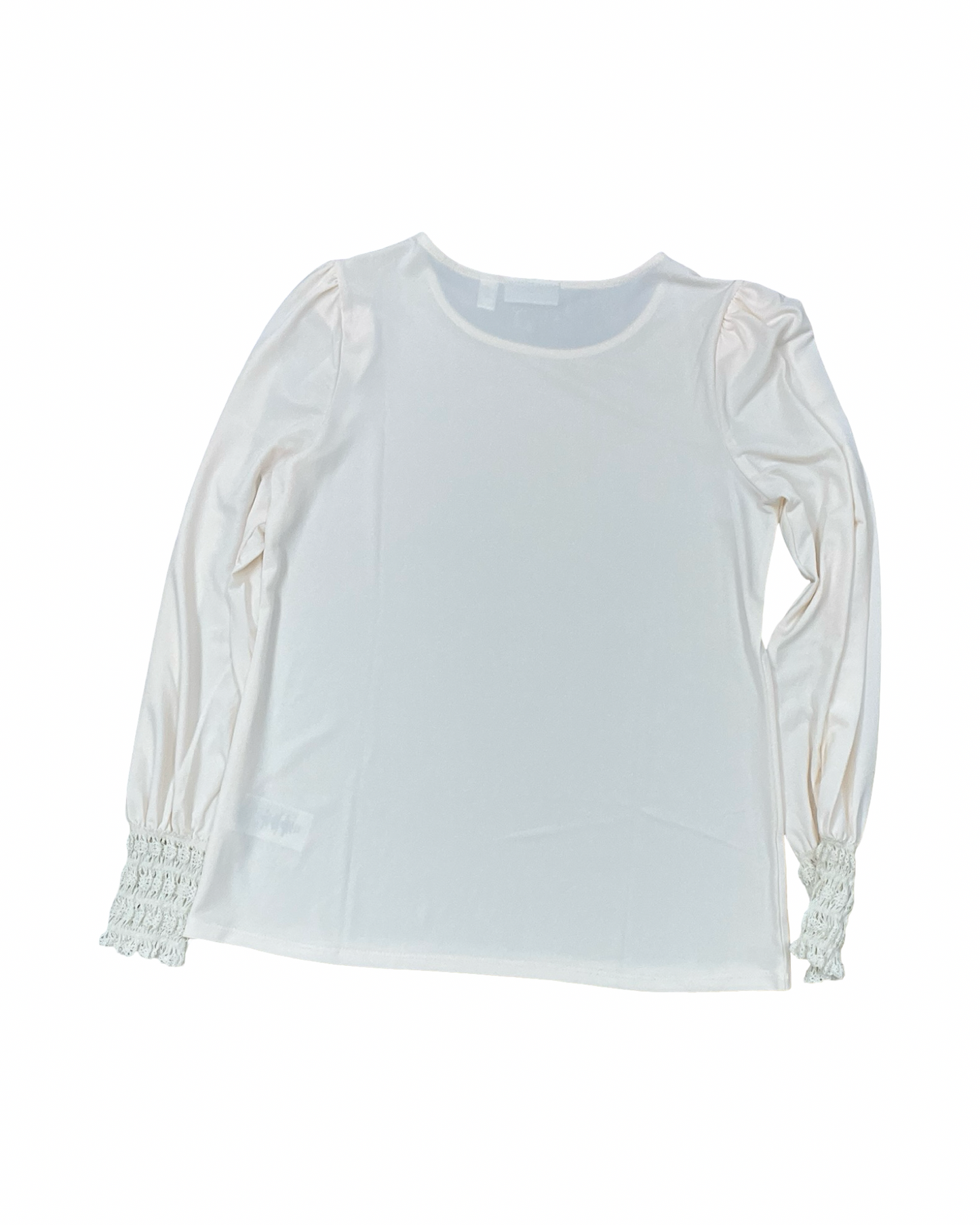 Top Ls By Susan Graver In Cream, Size:S