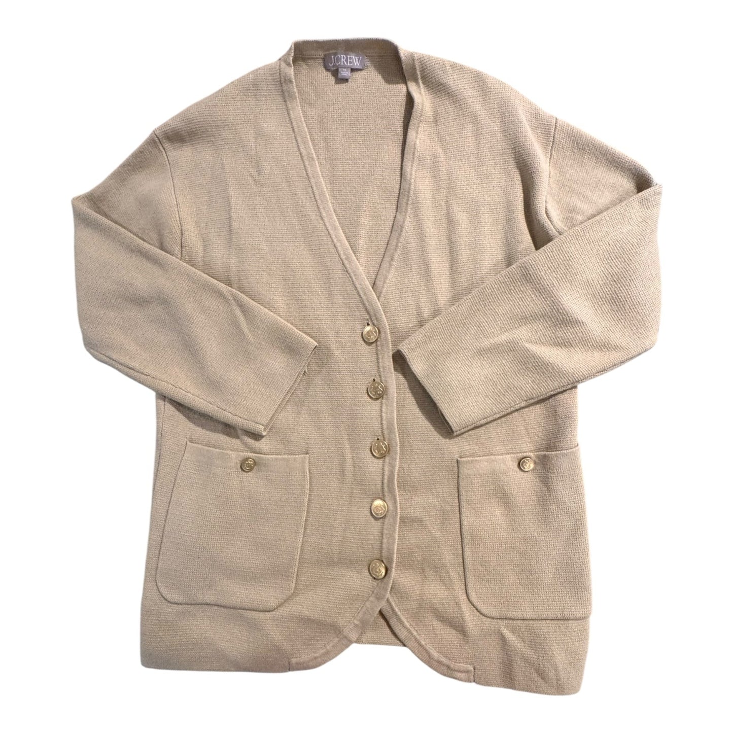 Sweater Cardigan By J. Crew In Tan, Size:Xs