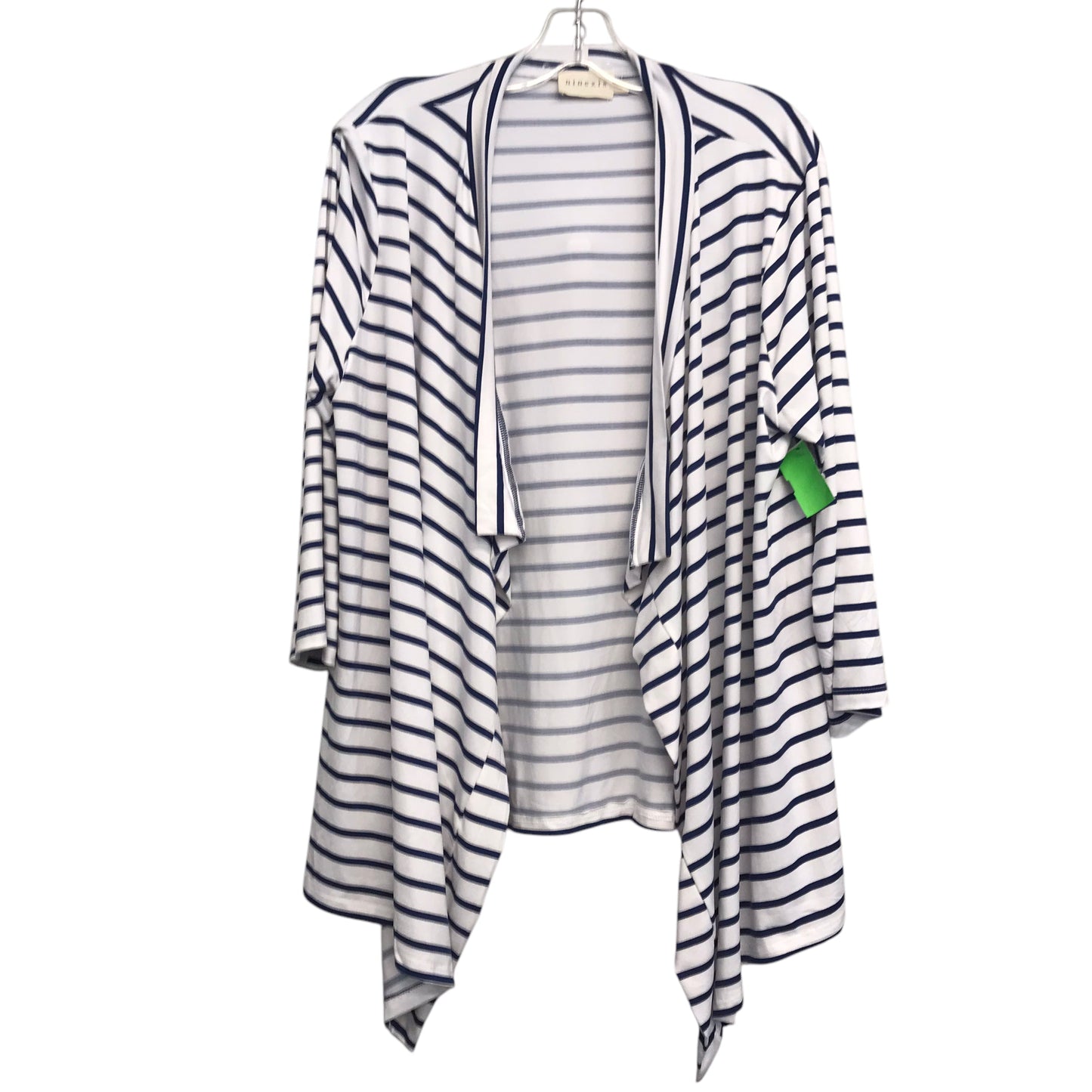 Cardigan By Ninexis In Blue & White, Size:3X