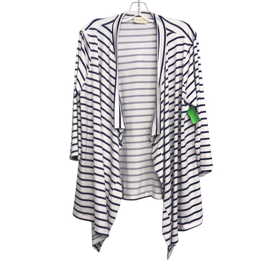 Cardigan By Ninexis In Blue & White, Size:3X