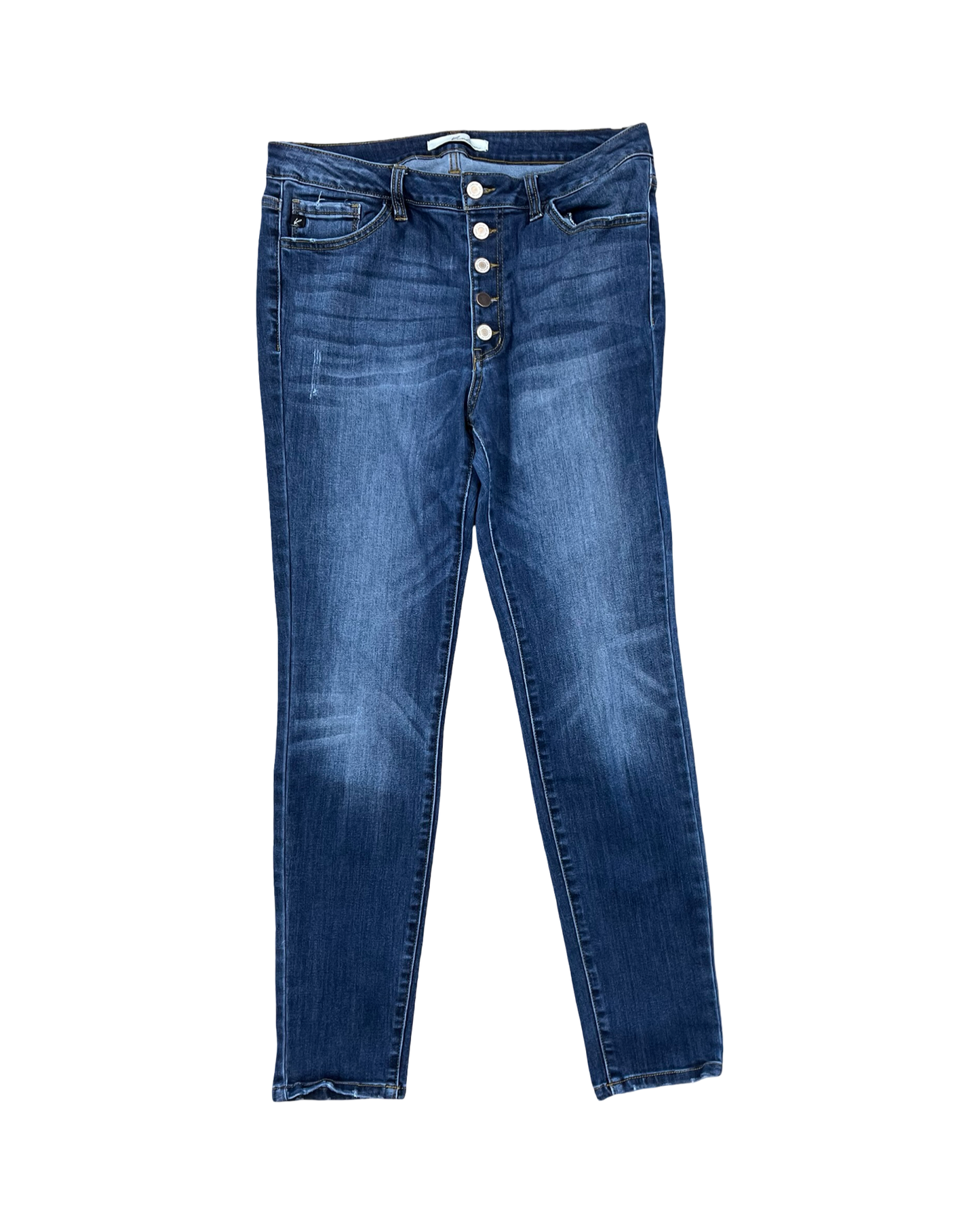 Jeans Skinny By Kancan In Blue Denim, Size:10