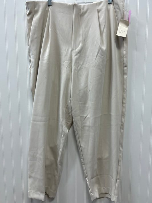 Pants Dress By A New Day In Cream, Size:18 NWT