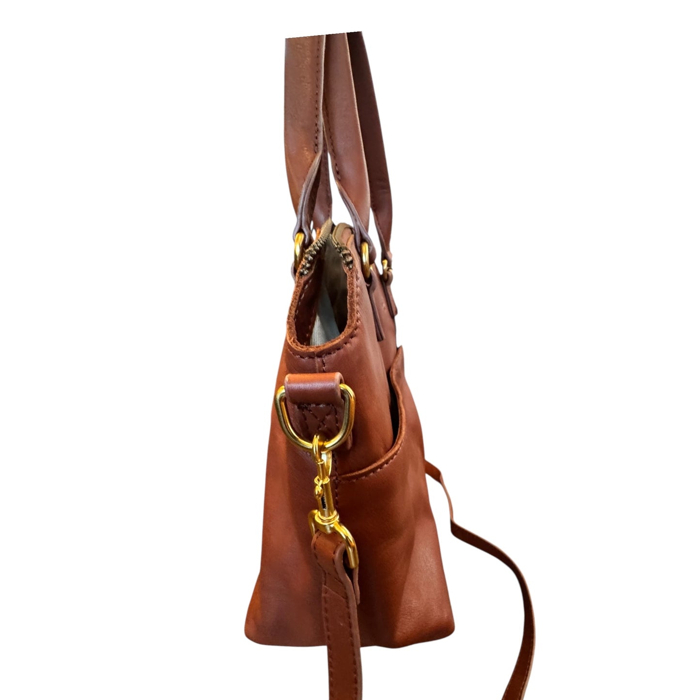 Handbag Leather By Cmc In Brown, Size:Medium