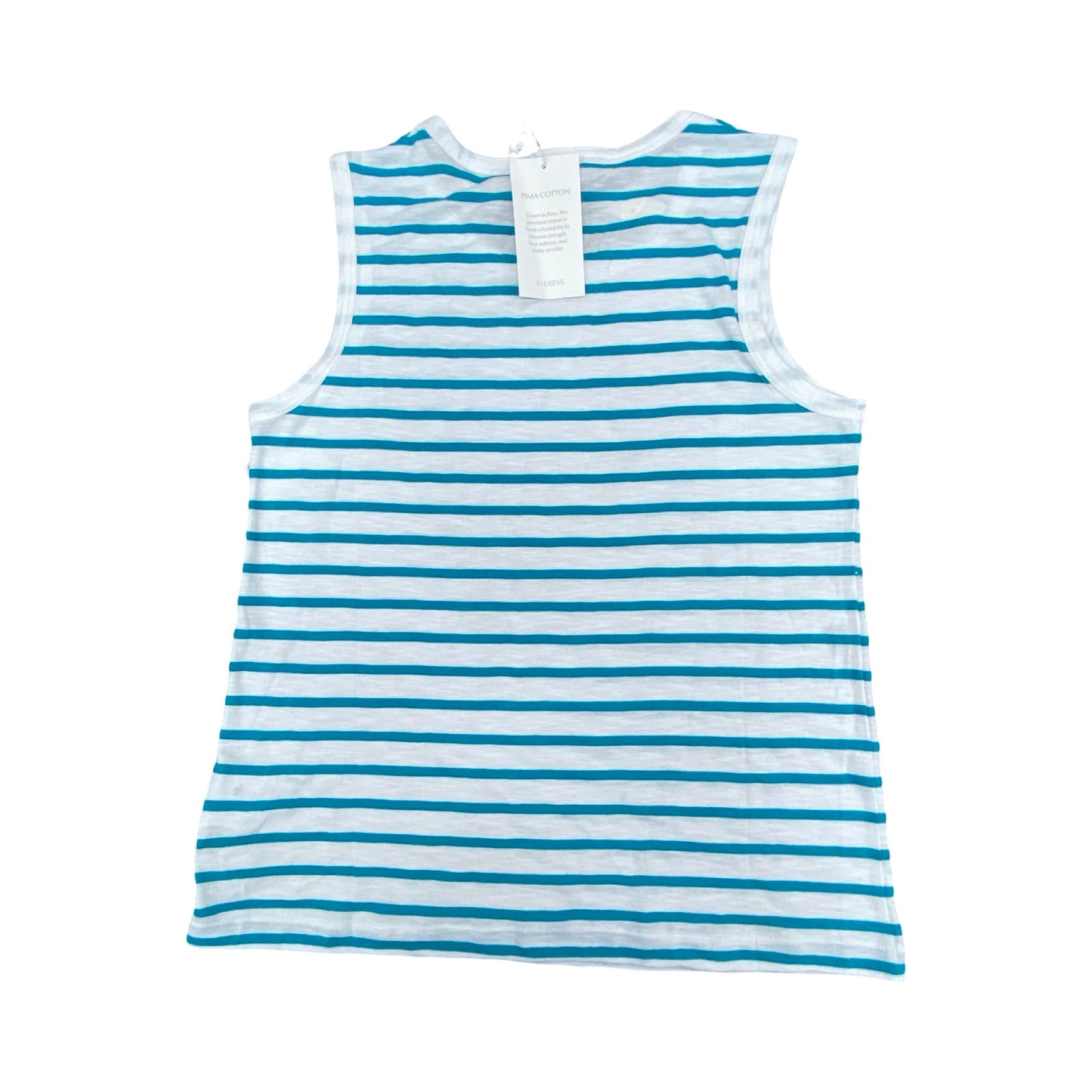 Top Sleeveless By Evereve In Blue & White, Size:S