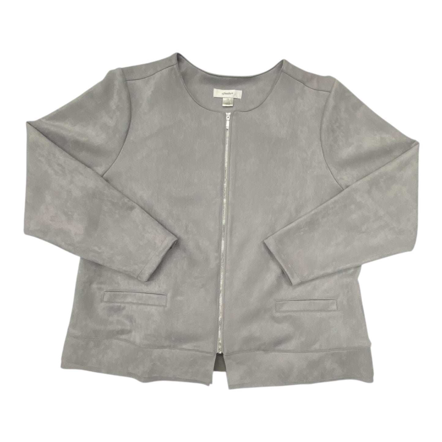 Blazer By Cj Banks In Grey, Size:1X