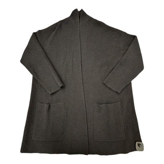 Sweater Cardigan Designer By Eileen Fisher In Black, Size:L