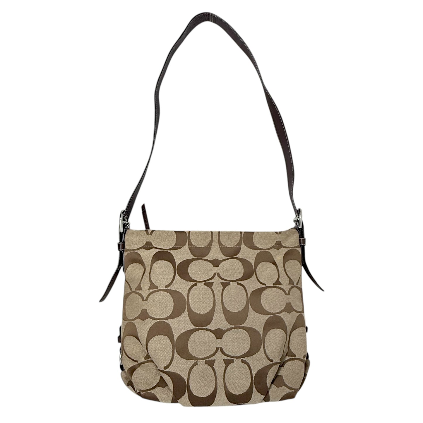 Vintage Signature Duffle Shoulder Bag F15067 Designer By Coach, Size: Medium