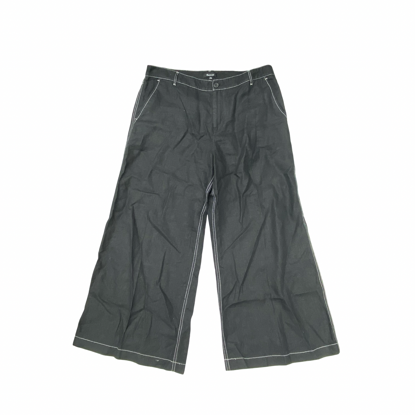 Pants Linen By Madewell In Black, Size:14P