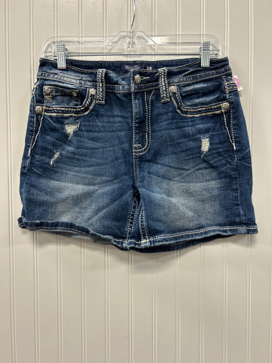 Shorts By Miss Me In Blue Denim, Size:6