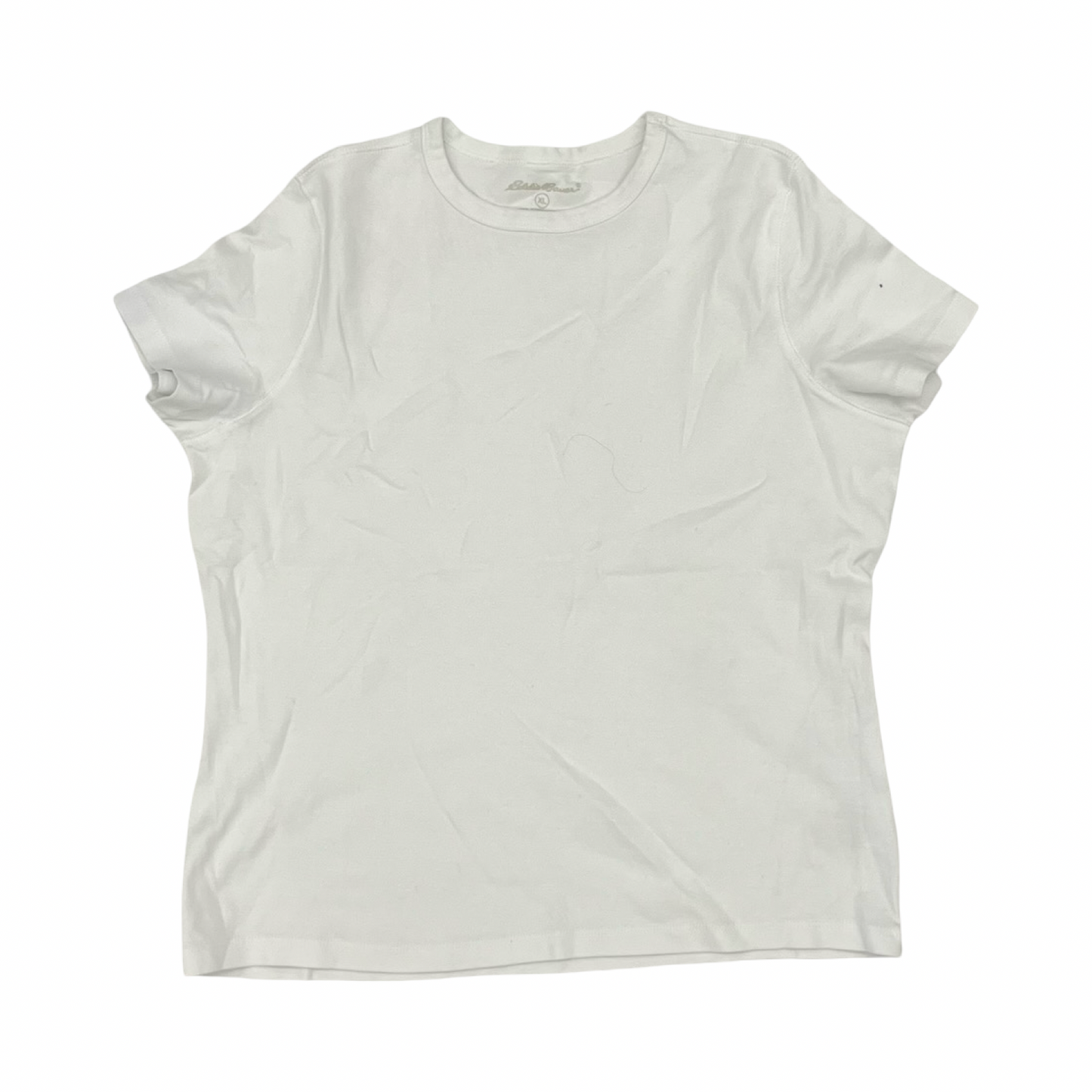 Top Ss Basic By Eddie Bauer In White, Size:Xl