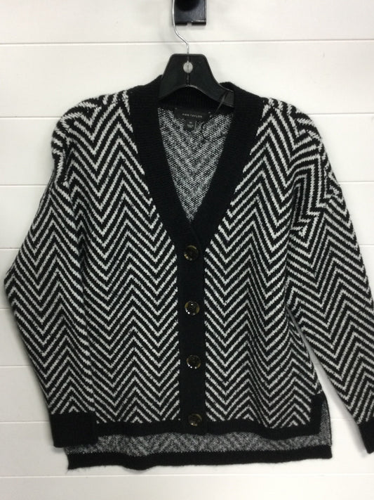 Sweater Cardigan By Ann Taylor In Black, Size:Xs