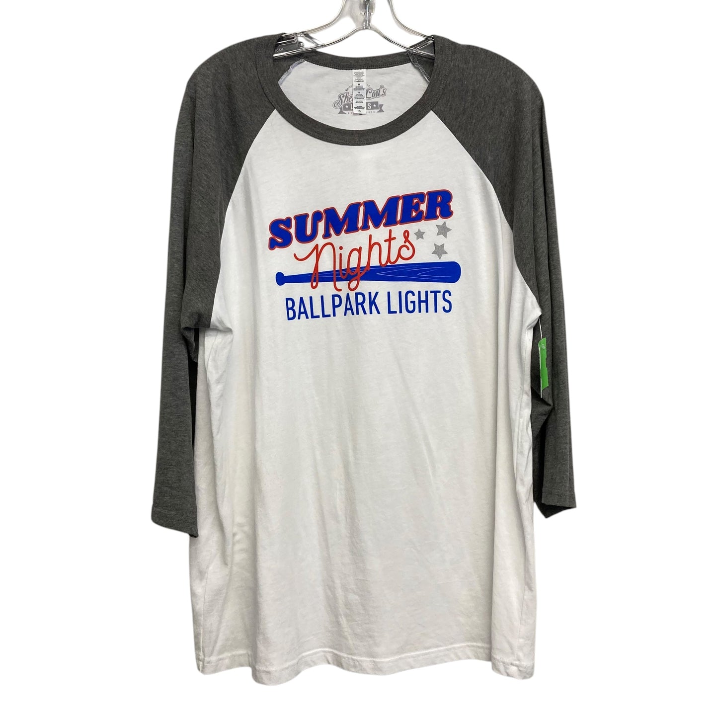 Top Ls By Shelly Lou’s In Grey & White, Size:Xl