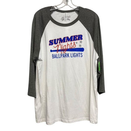 Top Ls By Shelly Lou’s In Grey & White, Size:Xl