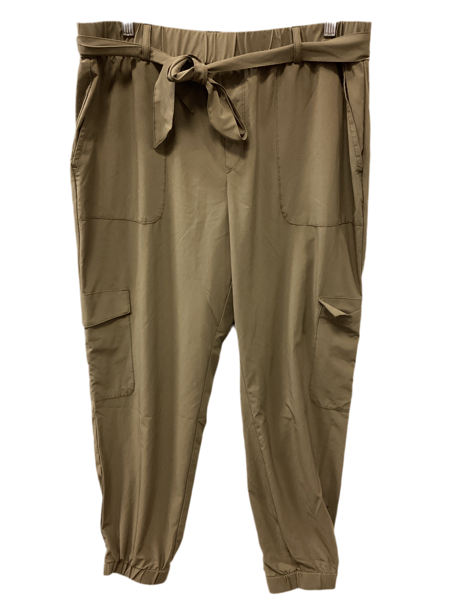 Pants Cropped By Banana Republic In Taupe, Size:L