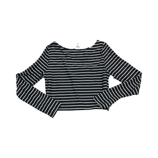 Athletic Top Ls Crewneck By Calia In Black & White, Size:M