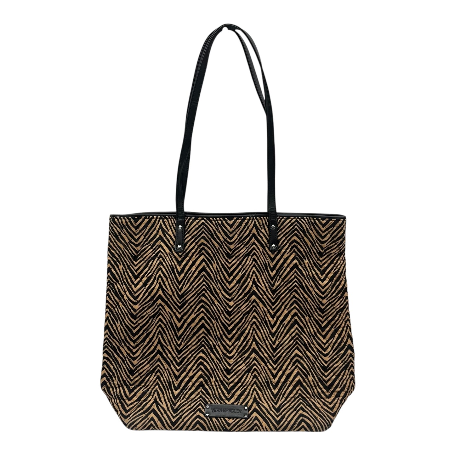 Handbag By Vera Bradley In Black & Brown, Size:Medium