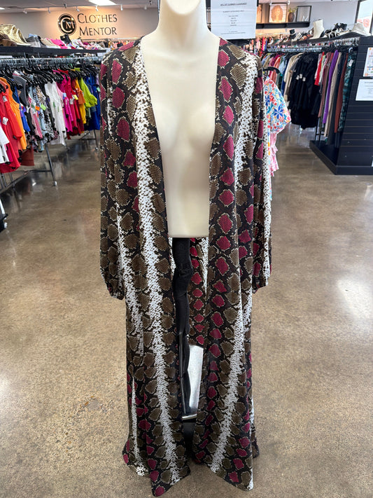 Kimono By Buddy Love In Snakeskin Print, Size:S