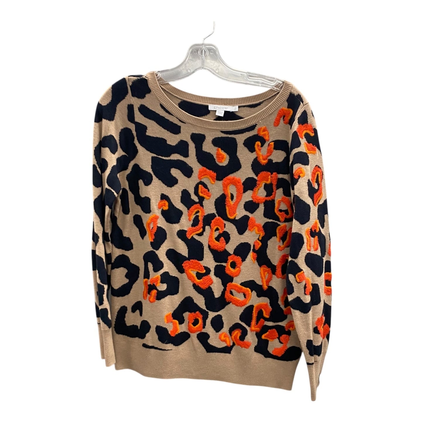 Sweater By Chicos In Black & Brown, Size:M