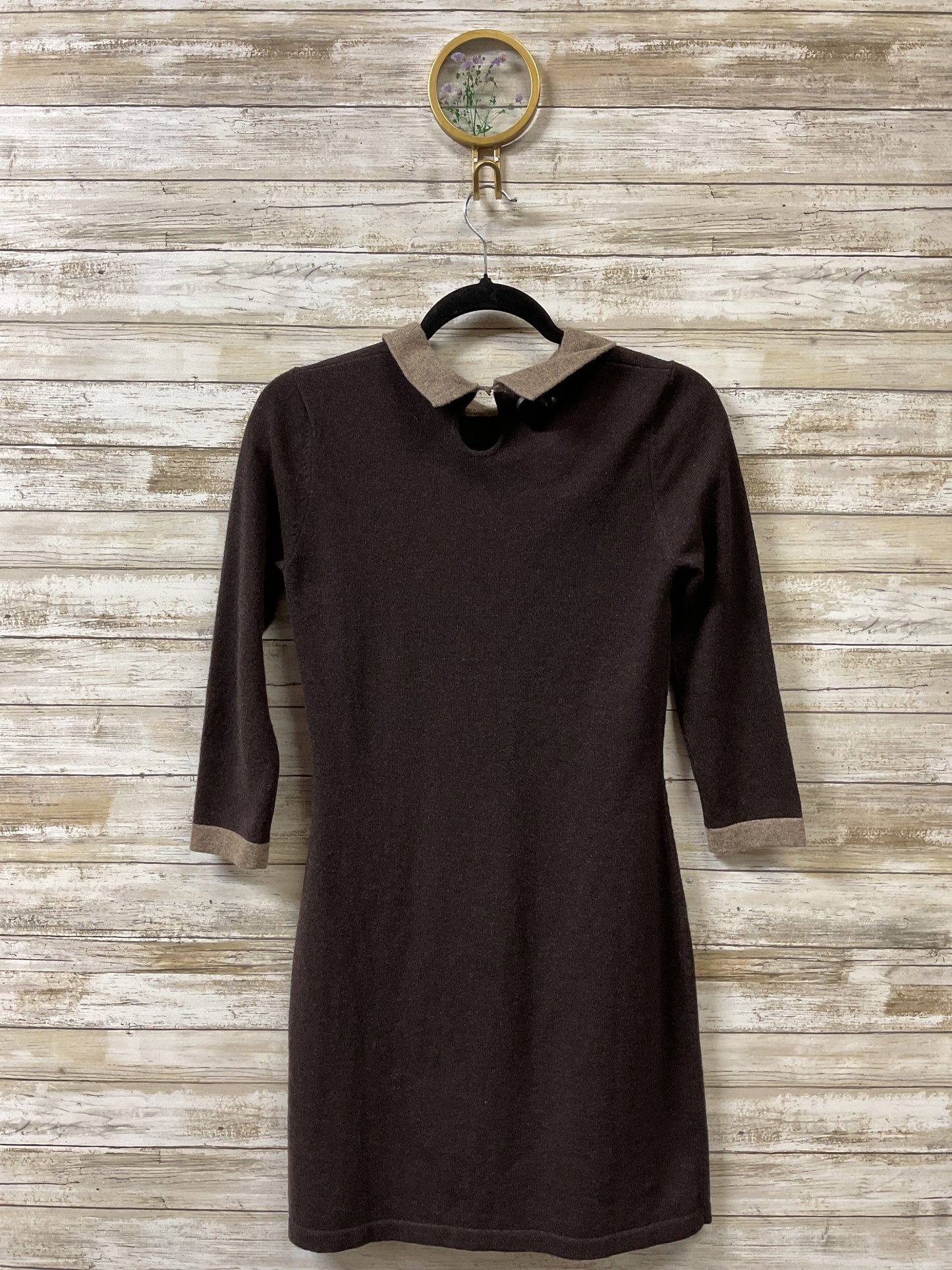 Dress Sweater By Autumn Cashmere In Brown, Size:S