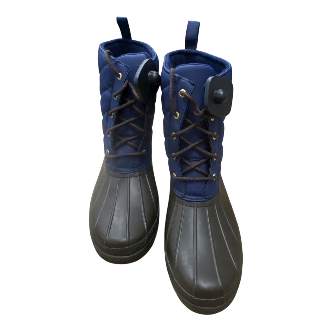 Boots Ankle Flats By Sperry In Blue & Brown, Size:10