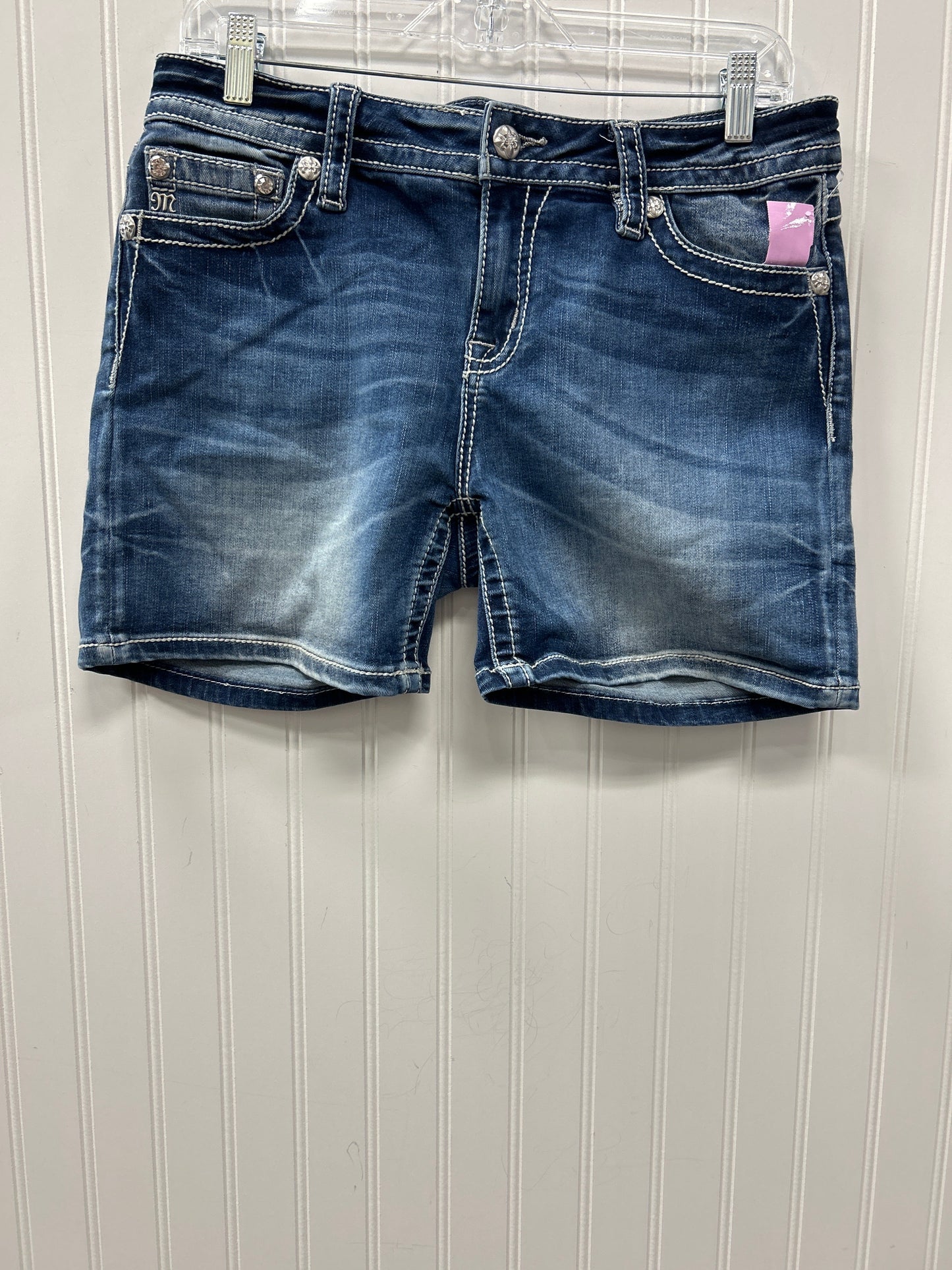 Shorts By Miss Me In Blue Denim, Size:8
