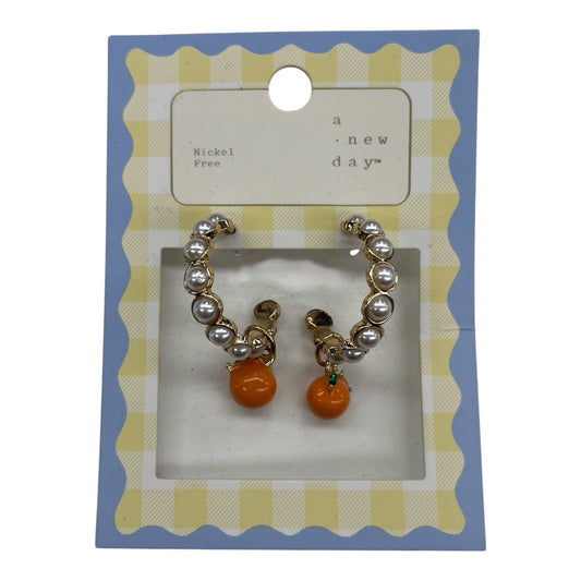 Earrings Hoop By A New Day In Orange