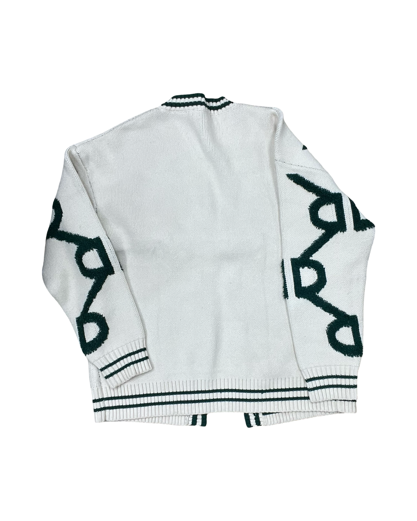 Sweater Cardigan By Prettygarden In Cream & Green, Size:M
