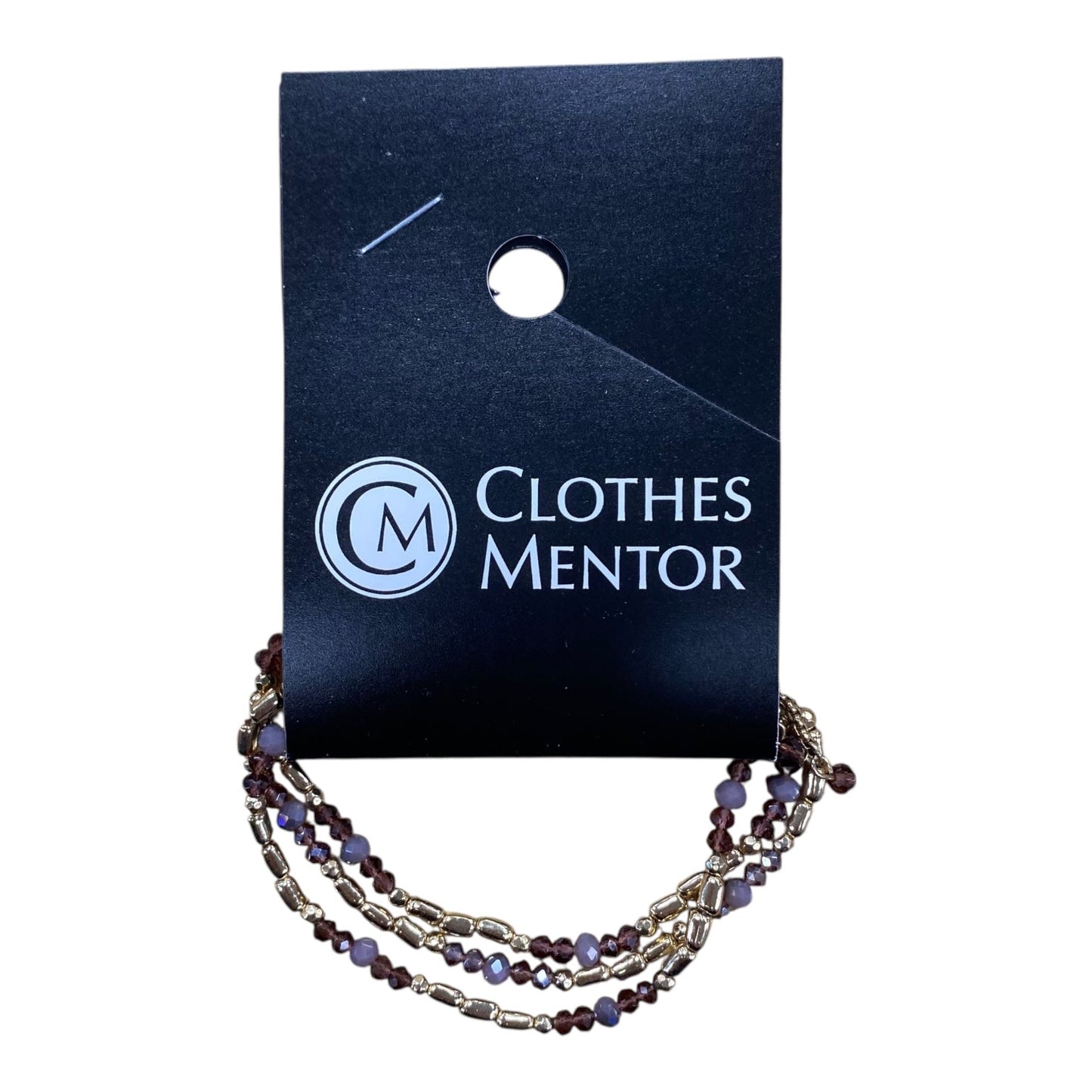 Bracelet Beaded  In Gold & Purple