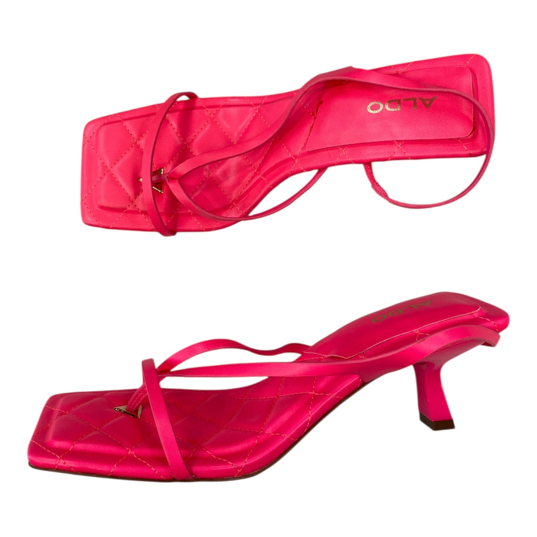 Sandals Heels Kitten By Aldo In Pink, Size:8