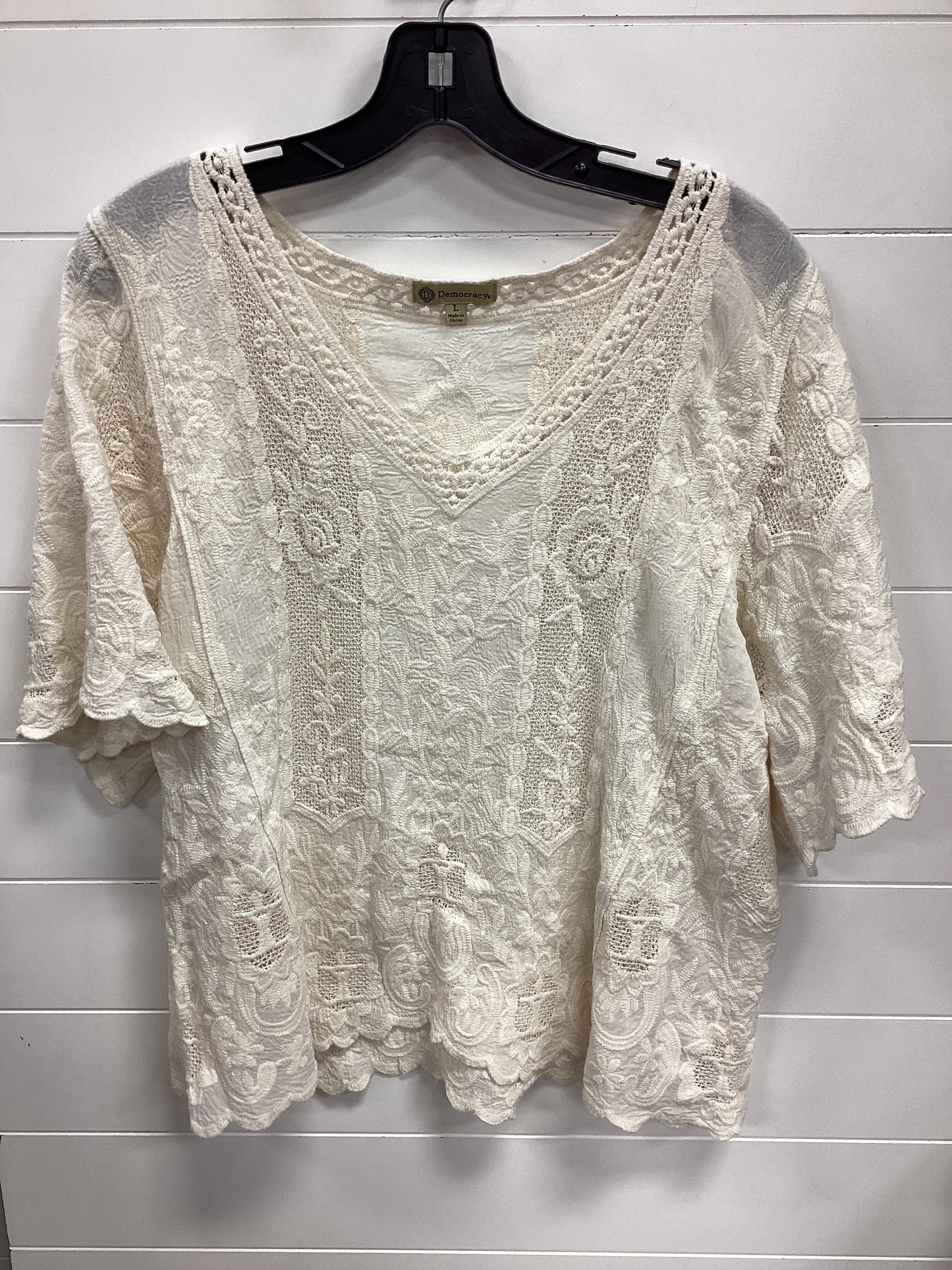 Top Ss By Democracy In Cream, Size:L