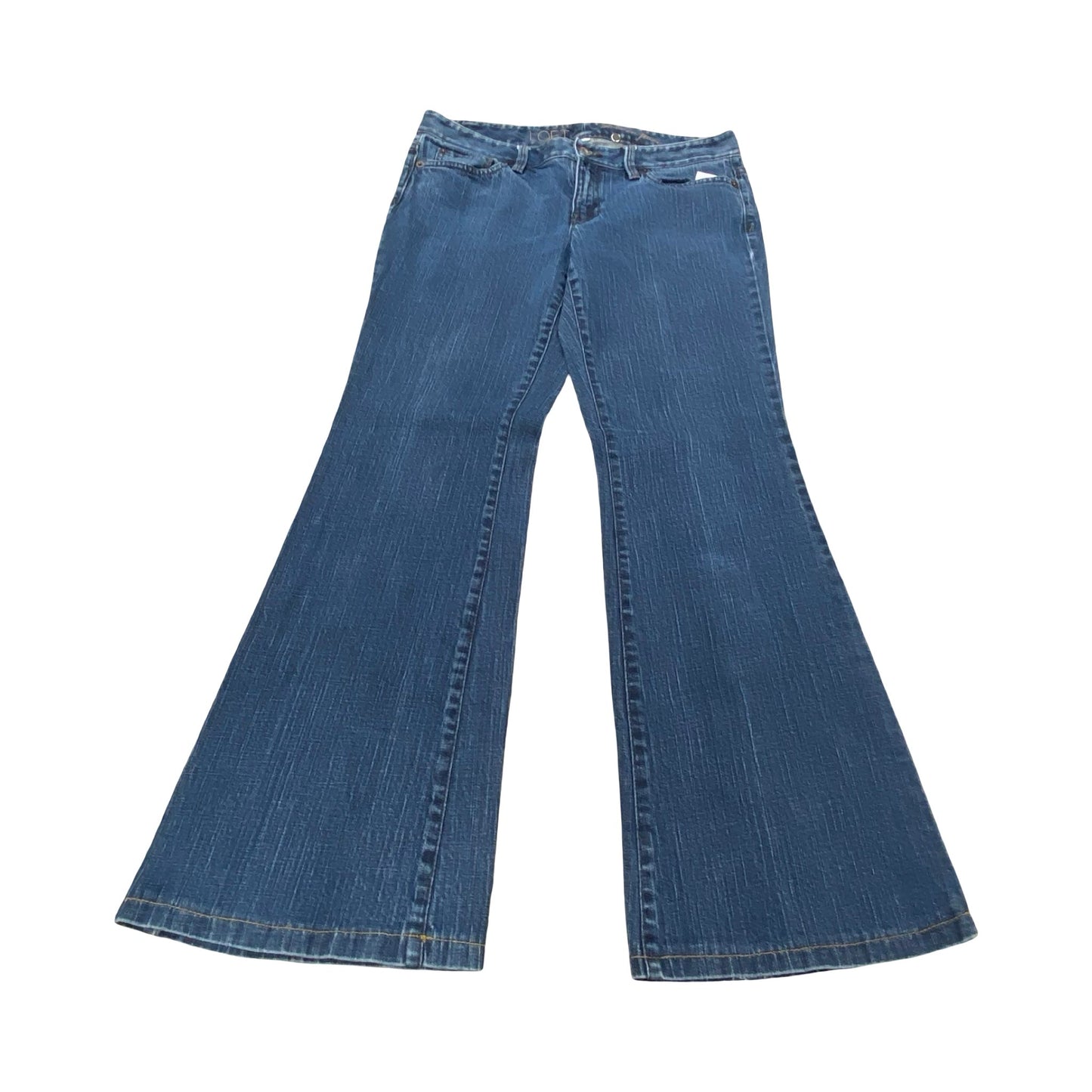 Jeans Flared By Loft In Blue Denim, Size:6